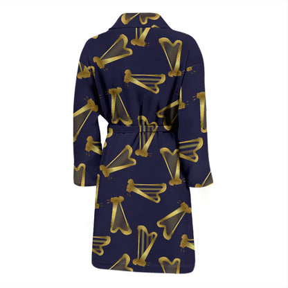 Harp Print Design LKS401 Men Bathrobe