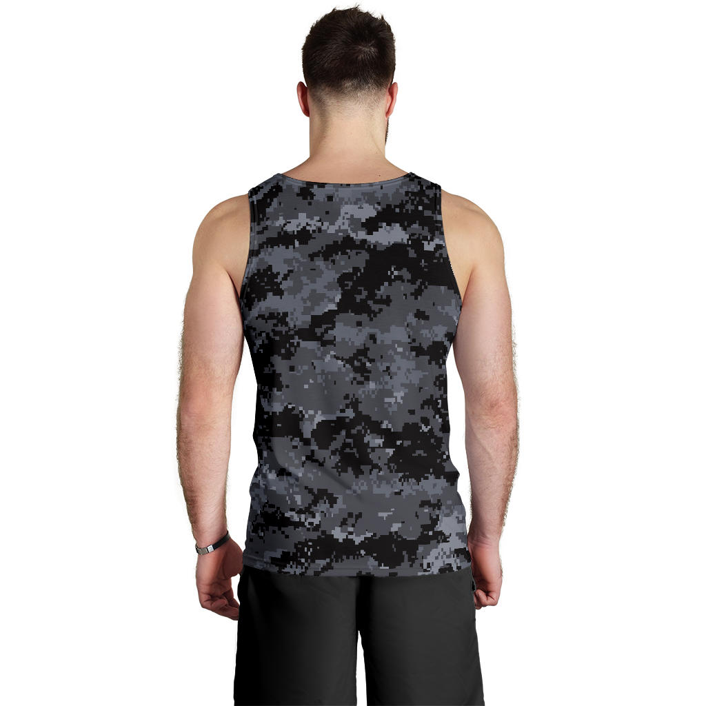 ACU Digital Black Camouflage Men Tank Top