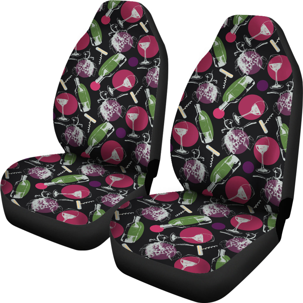 Wine Print Design LKS307 Car Seat Covers