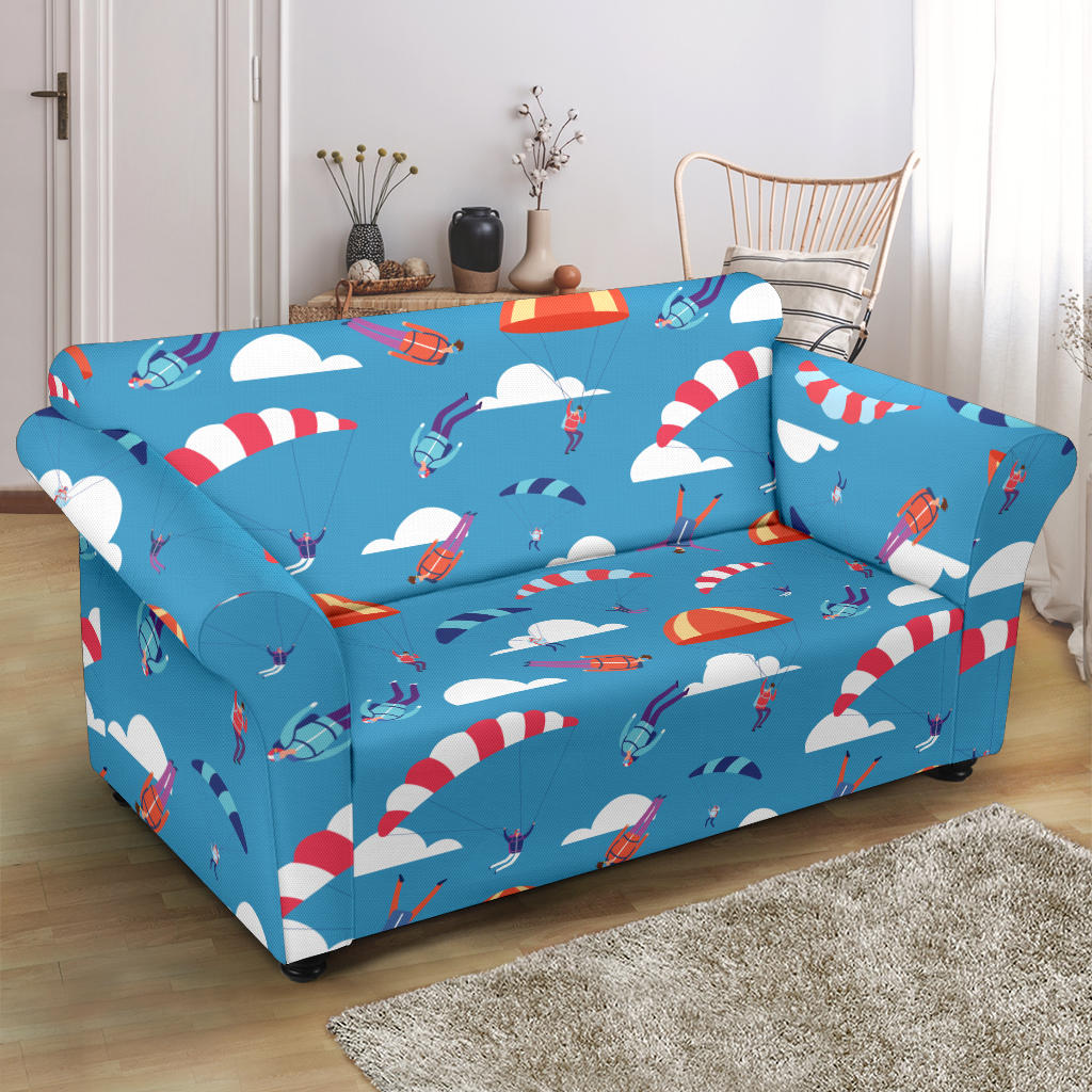Skydiver Print Design LKS306 Loveseat Couch Slipcover
