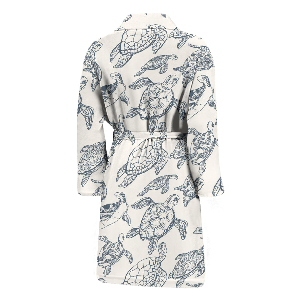 Sea Turtle Print Design LKS304 Men Bathrobe