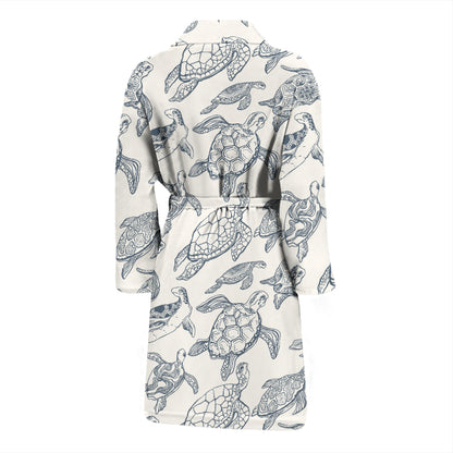 Sea Turtle Print Design LKS304 Men Bathrobe