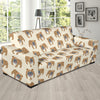 Bulldogs Pattern Print Design 01 Sofa Slipcover