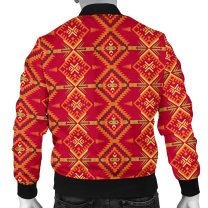 Southwest Aztec Design Themed Print Men Bomber Jacket