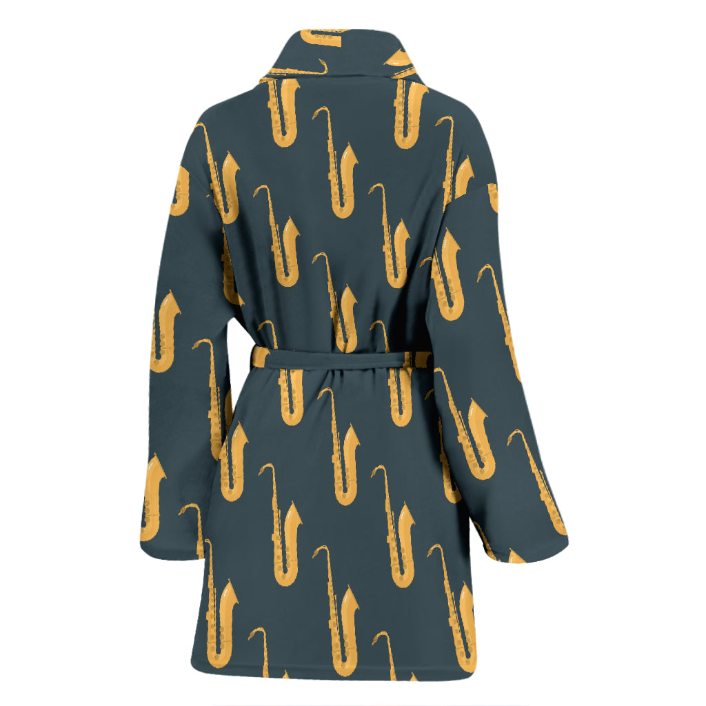 Saxophone Print Design LKS401 Women Bathrobe