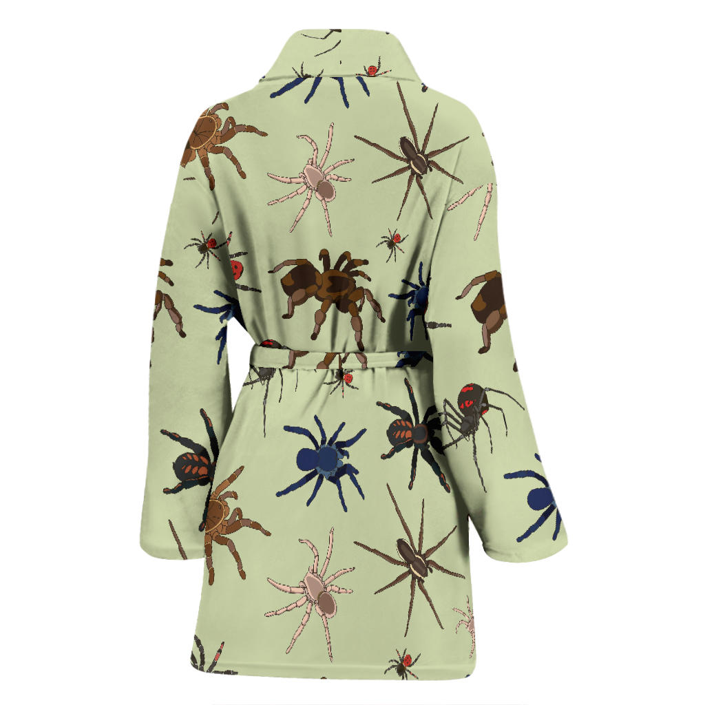Tarantula Pattern Print Design 02 Women Bathrobe