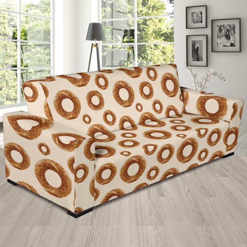 Bagel Pattern Print Design 01 Sofa Slipcover