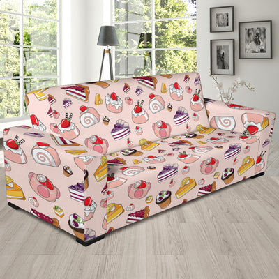 Cake Pattern Print Design 01 Sofa Slipcover