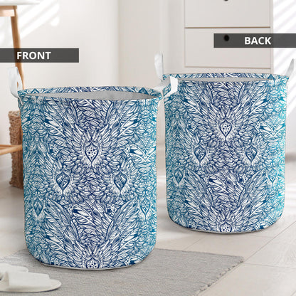 Angel Wings Boho Design Themed Print Laundry Basket