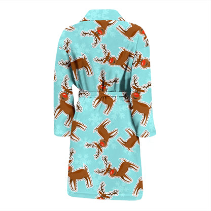 Reindeer Print Design LKS403 Men Bathrobe
