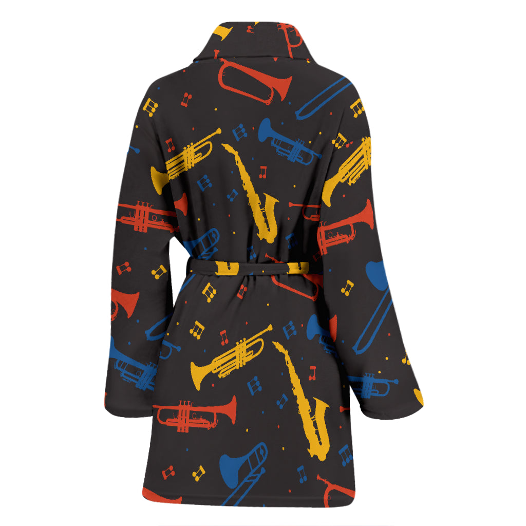 Saxophone Print Design LKS407 Women Bathrobe