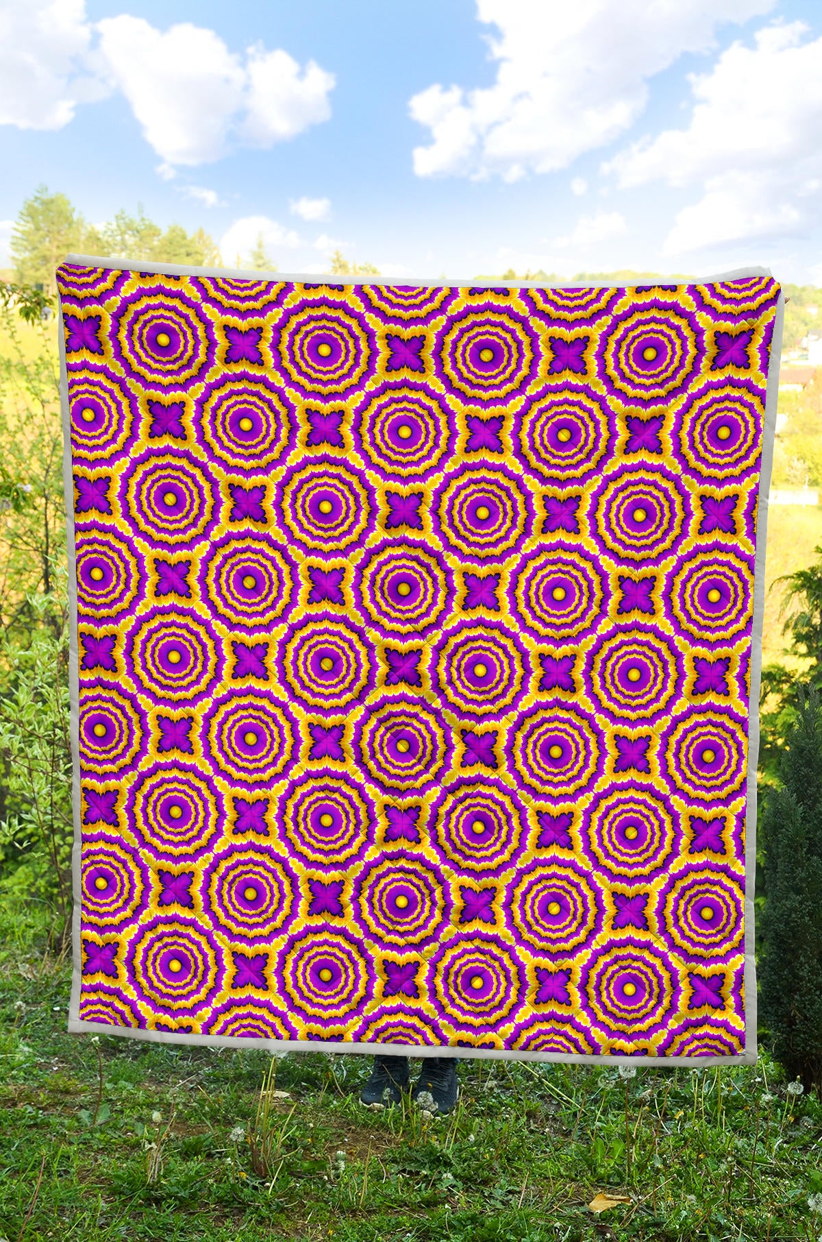 Optical illusion Expansion Quilt Bedspread