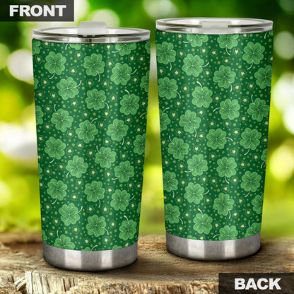Shamrock Design Print Tumbler