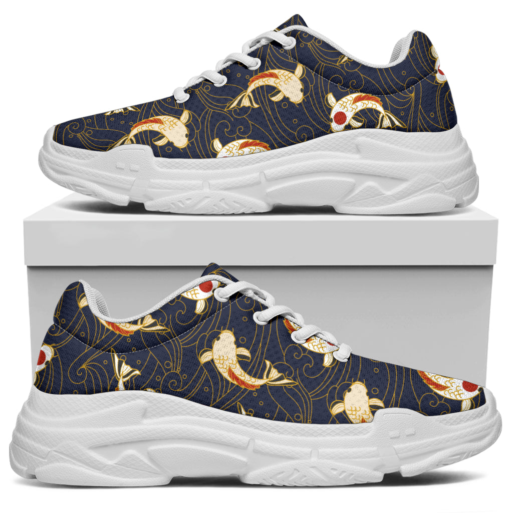 Koi Carp Japanese Design Themed Print Chunky Sneakers
