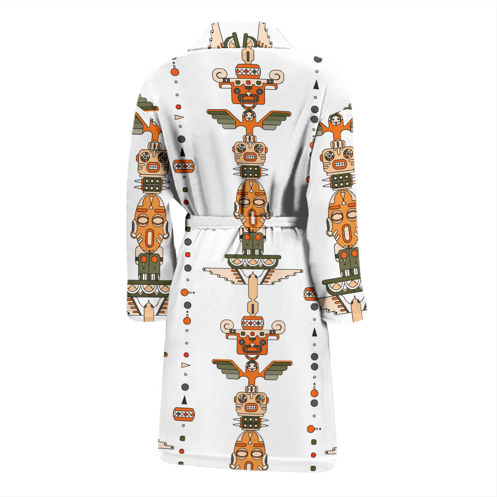 Totem Print Design LKS302 Men Bathrobe
