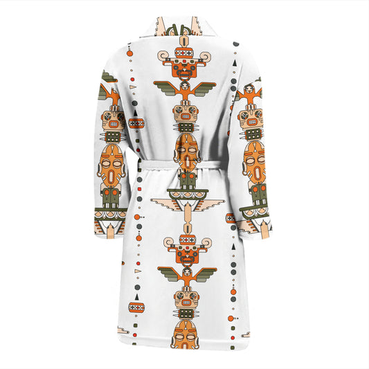 Totem Print Design LKS302 Men Bathrobe