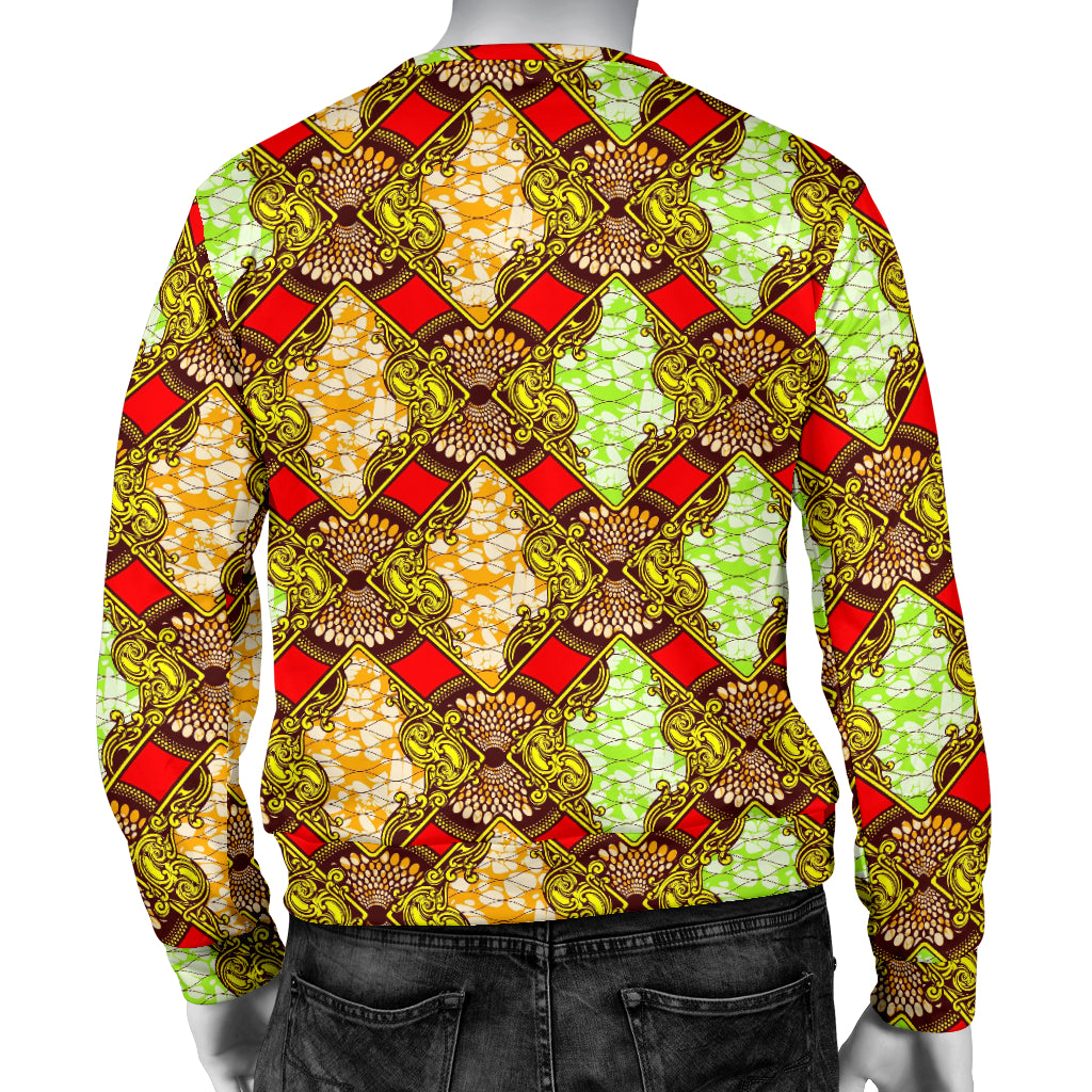 African Classic Print Pattern Men Long Sleeve Sweatshirt