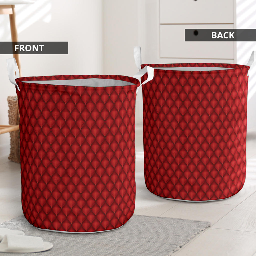 Dragons Red Skin Texture Laundry Basket