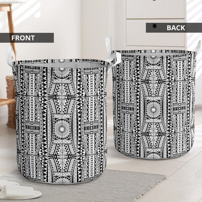 Polynesian Tattoo Design Laundry Basket