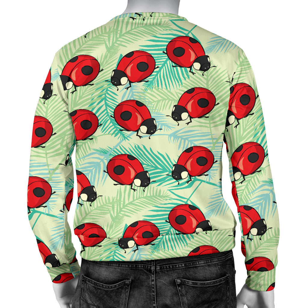 Ladybug Cute Print Pattern Men Long Sleeve Sweatshirt