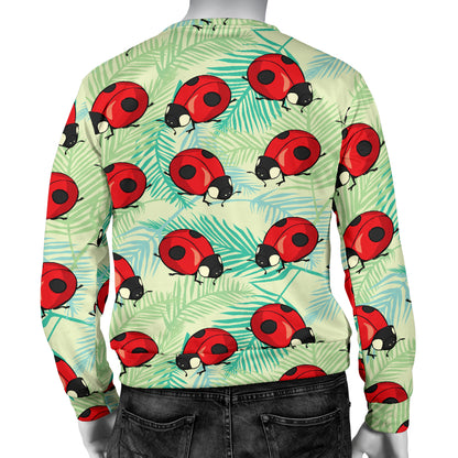 Ladybug Cute Print Pattern Men Long Sleeve Sweatshirt