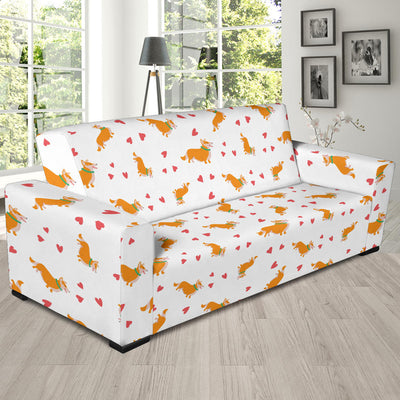 Cardigan Welsh Corgis Pattern Print Design 04 Sofa Slipcover