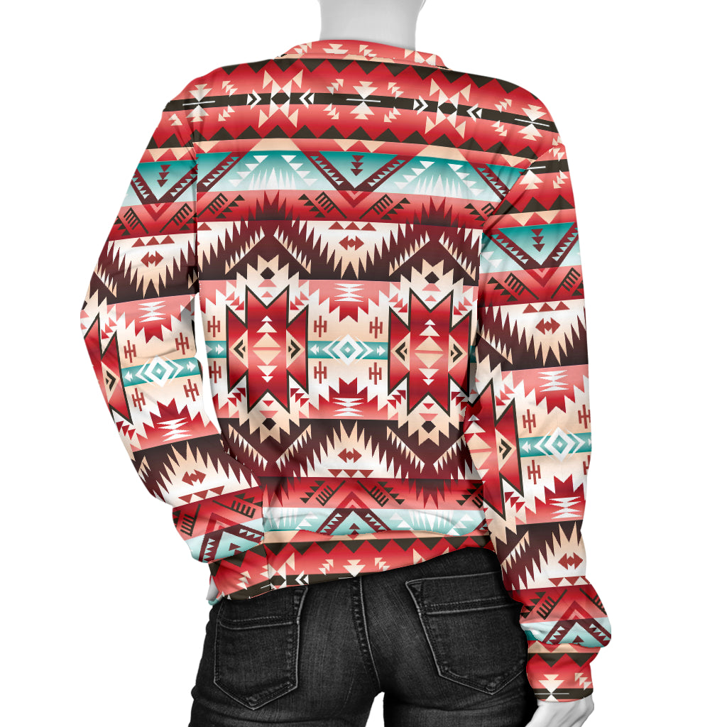 Aztec Western Style Print Pattern Women Long Sleeve Sweatshirt