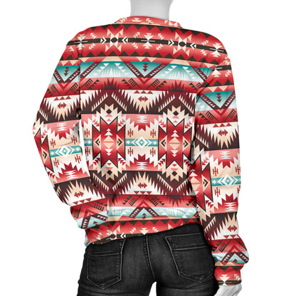 Aztec Western Style Print Pattern Women Long Sleeve Sweatshirt