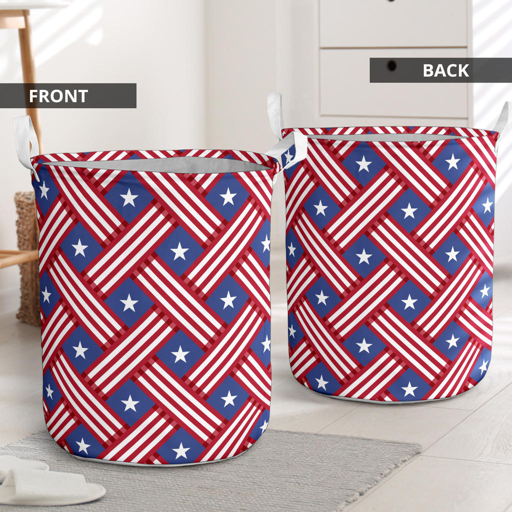 American flag Pattern Laundry Basket
