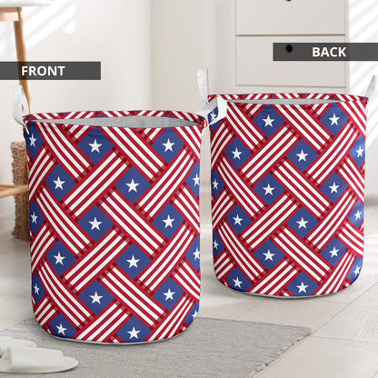 American flag Pattern Laundry Basket