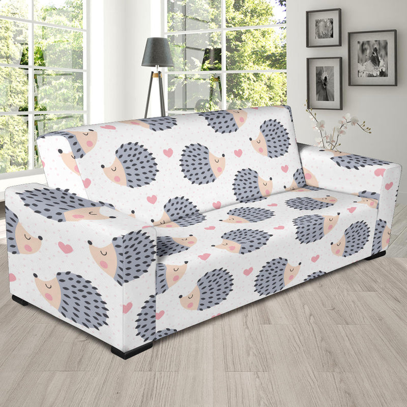 Hedgehog Baby Pattern Print Design 03 Sofa Slipcover