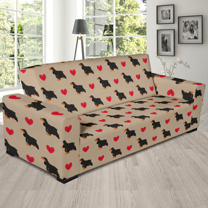 Cocker Pattern Print Design 02 Sofa Slipcover