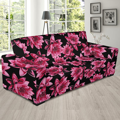 Lotus Pattern Print Design 03 Sofa Slipcover