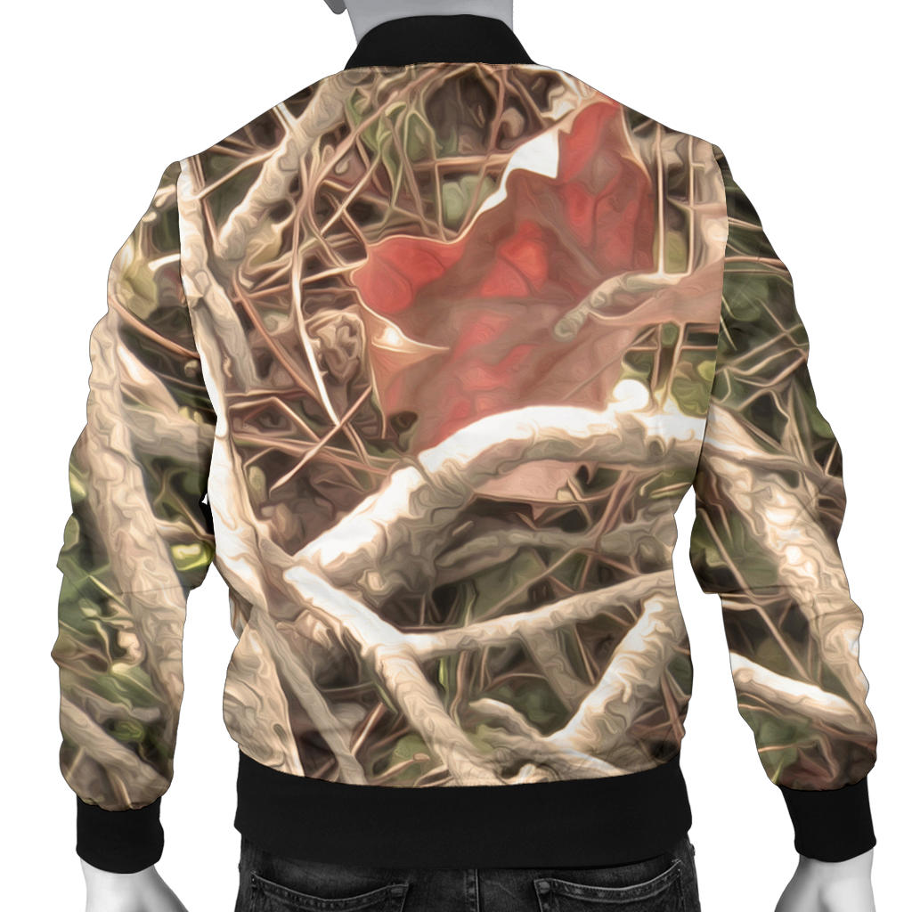 Camouflage Realistic Tree Authumn Print Men Bomber Jacket