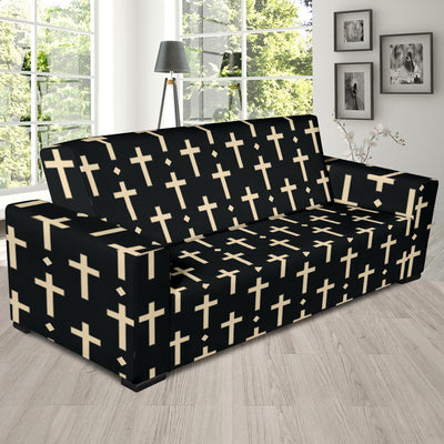 Cross Pattern Print Design 03 Sofa Slipcover