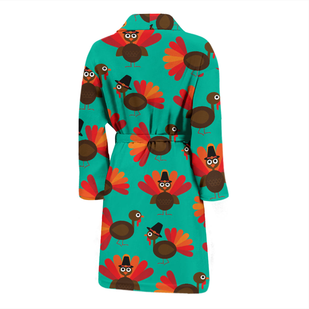 Turkey Print Design LKS402 Men Bathrobe