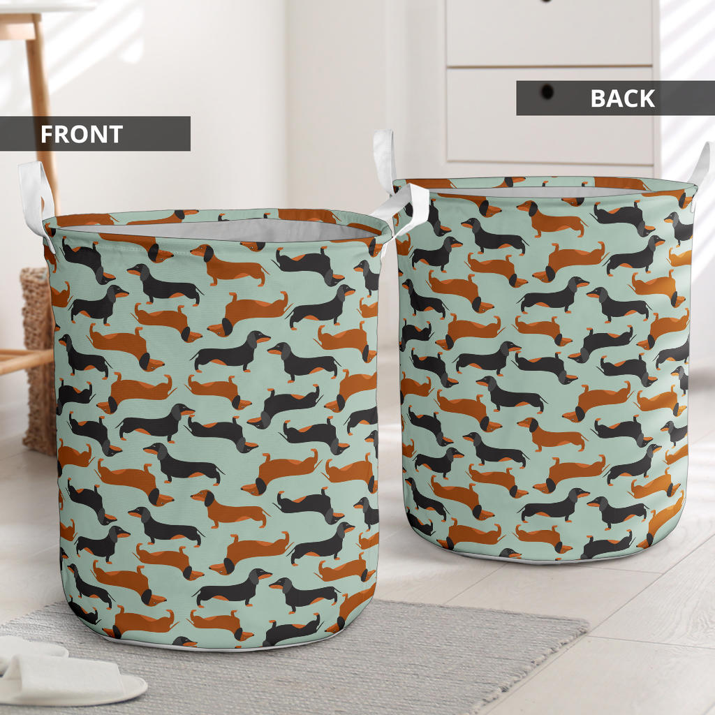 Dachshund Cute Print Pattern Laundry Basket