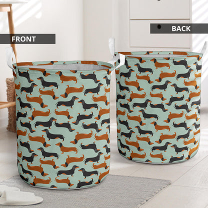 Dachshund Cute Print Pattern Laundry Basket