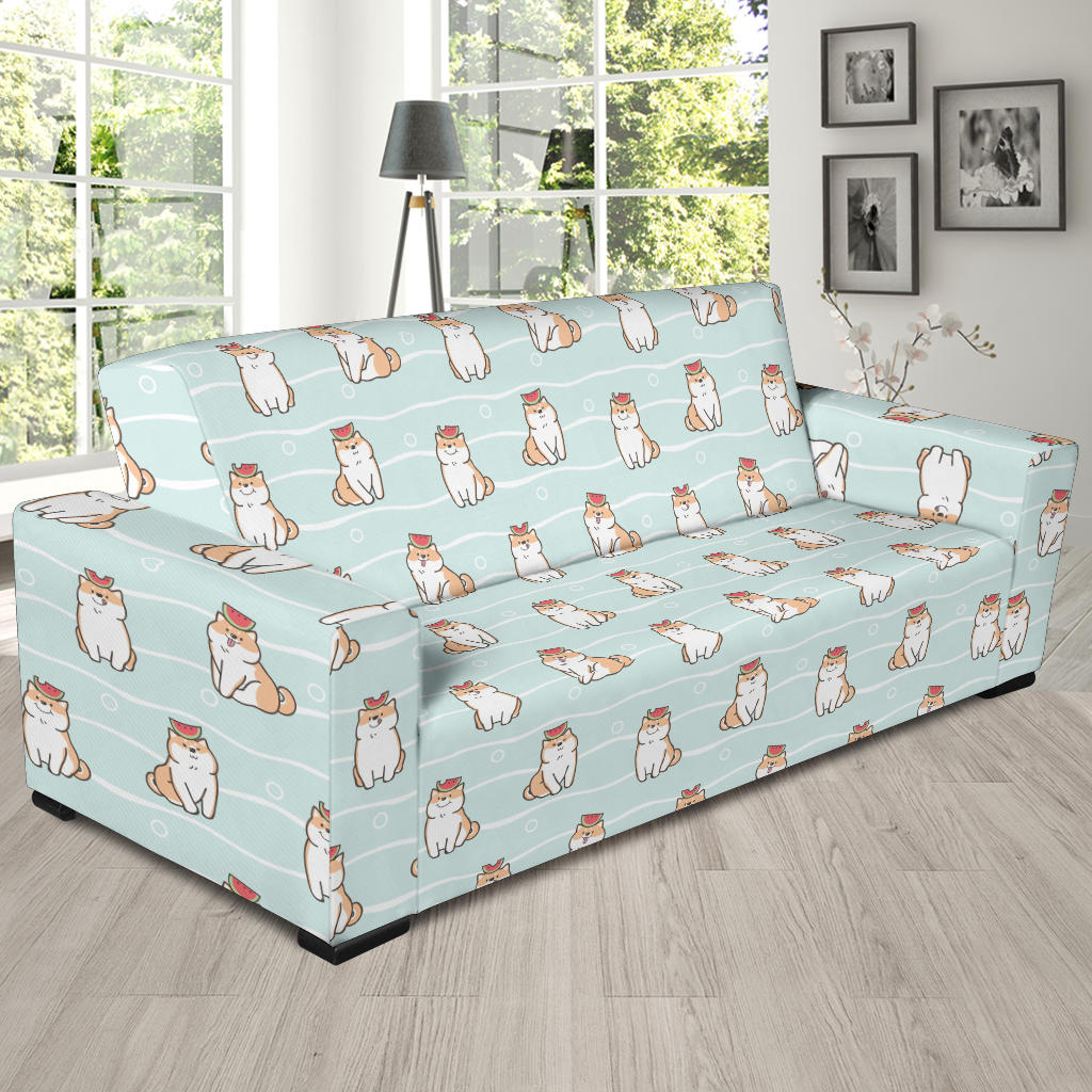 Shiba Inu Print Design LKS3011 Sofa Slipcover