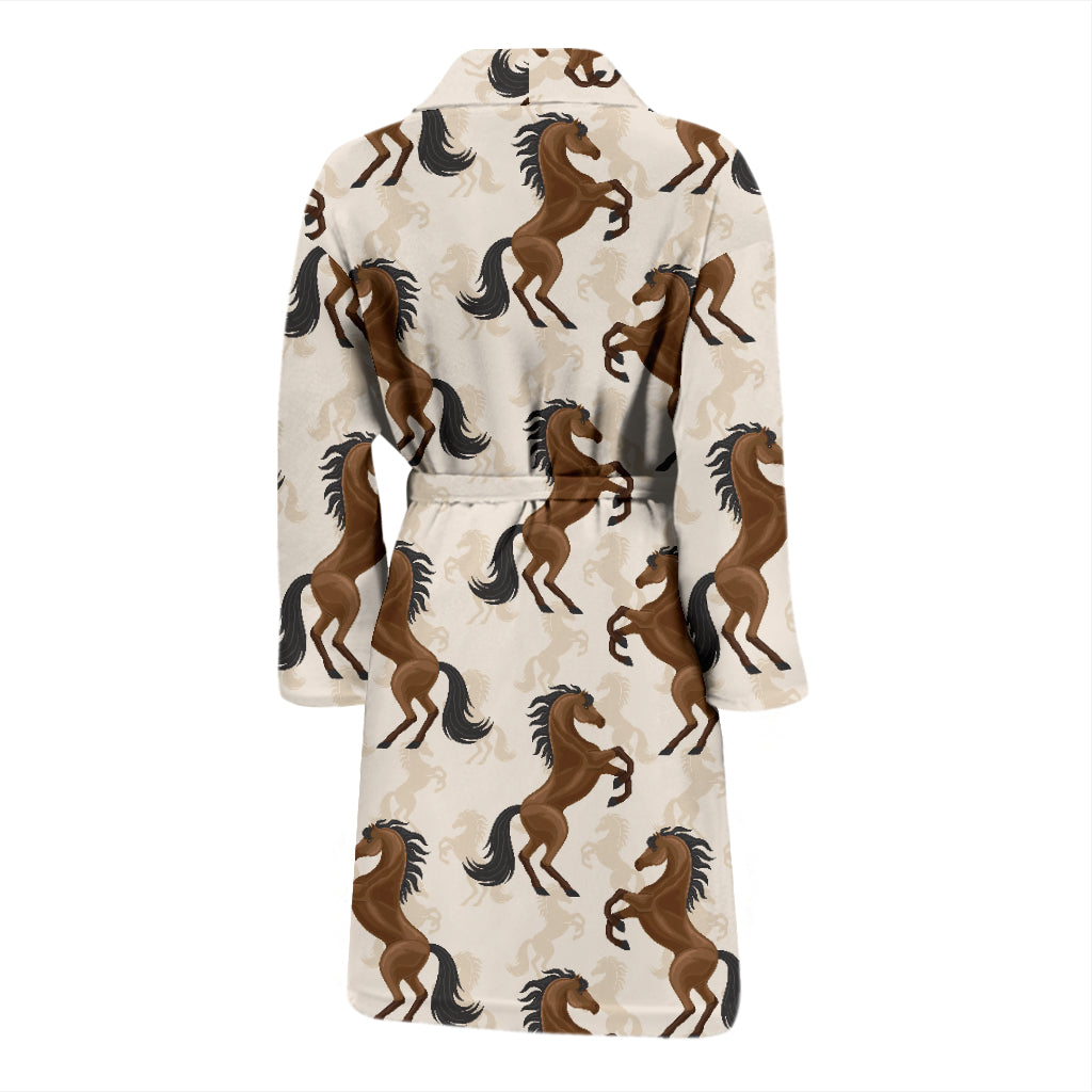 Horse Print Design LKS308 Men Bathrobe