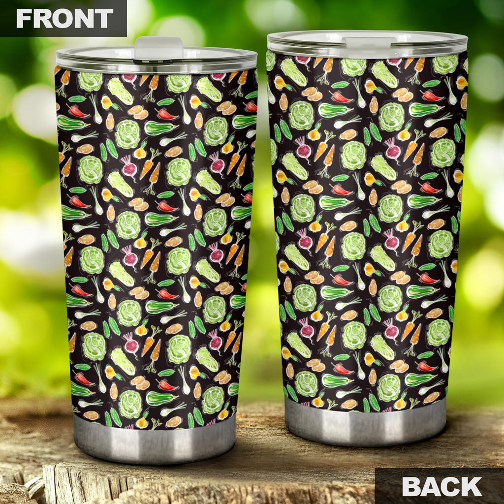 Vegan Draw Themed Design Print Tumbler