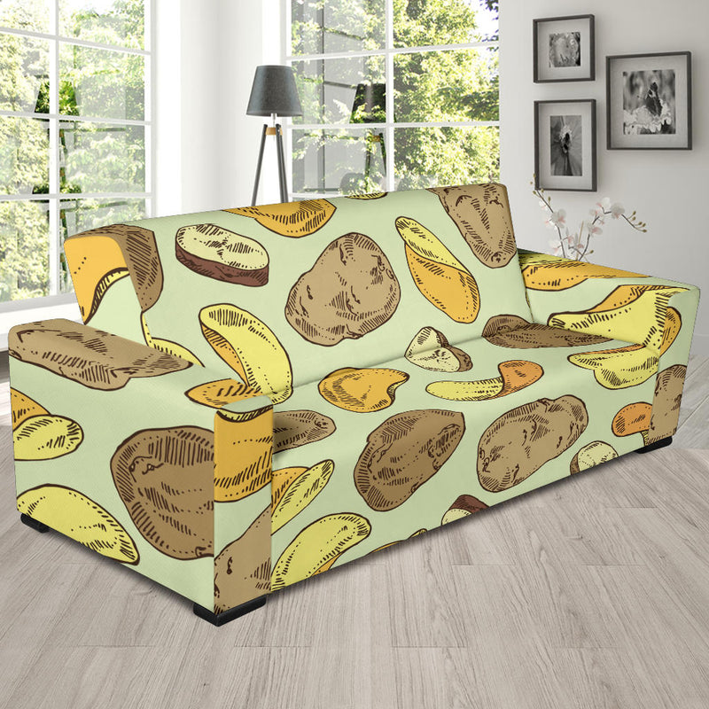 Potato Pattern Print Design A03 Sofa Slipcover