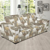 Alpaca Pattern Print Design 01 Sofa Slipcover