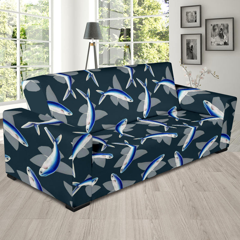 Flying Fish Pattern Print Design 04 Sofa Slipcover