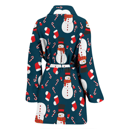 Snowman Print Design LKS301 Women Bathrobe