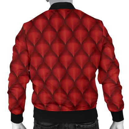 Dragons Red Skin Texture Men Bomber Jacket