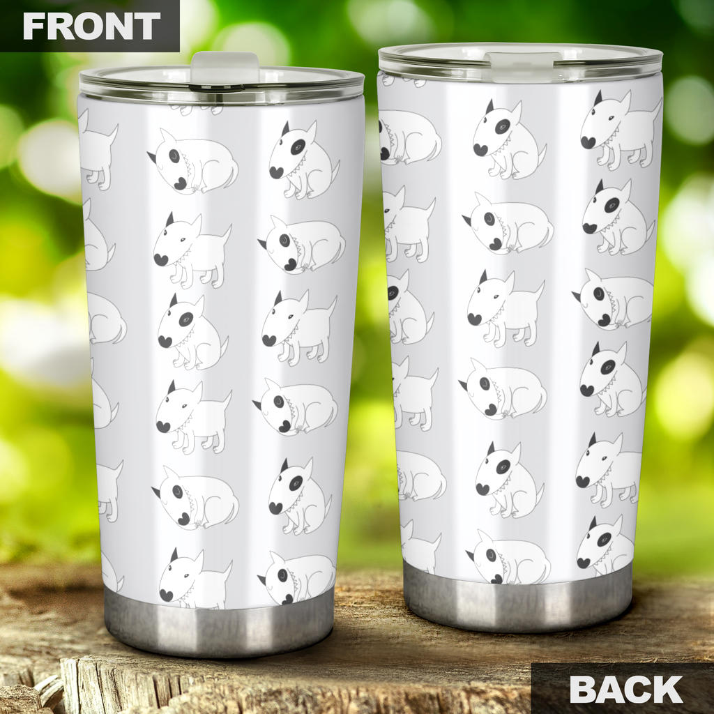 Bull Terrier hand draw Print Pattern Tumbler