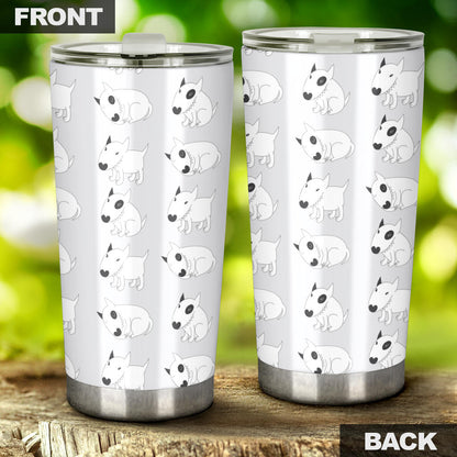 Bull Terrier hand draw Print Pattern Tumbler