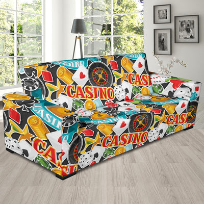 Casino Pattern Print Design 03 Sofa Slipcover