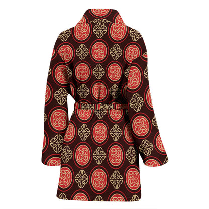 Celtic Pattern Print Design 02 Women Bathrobe